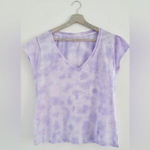 Grey State TD Imogene purple tie die shirt S
